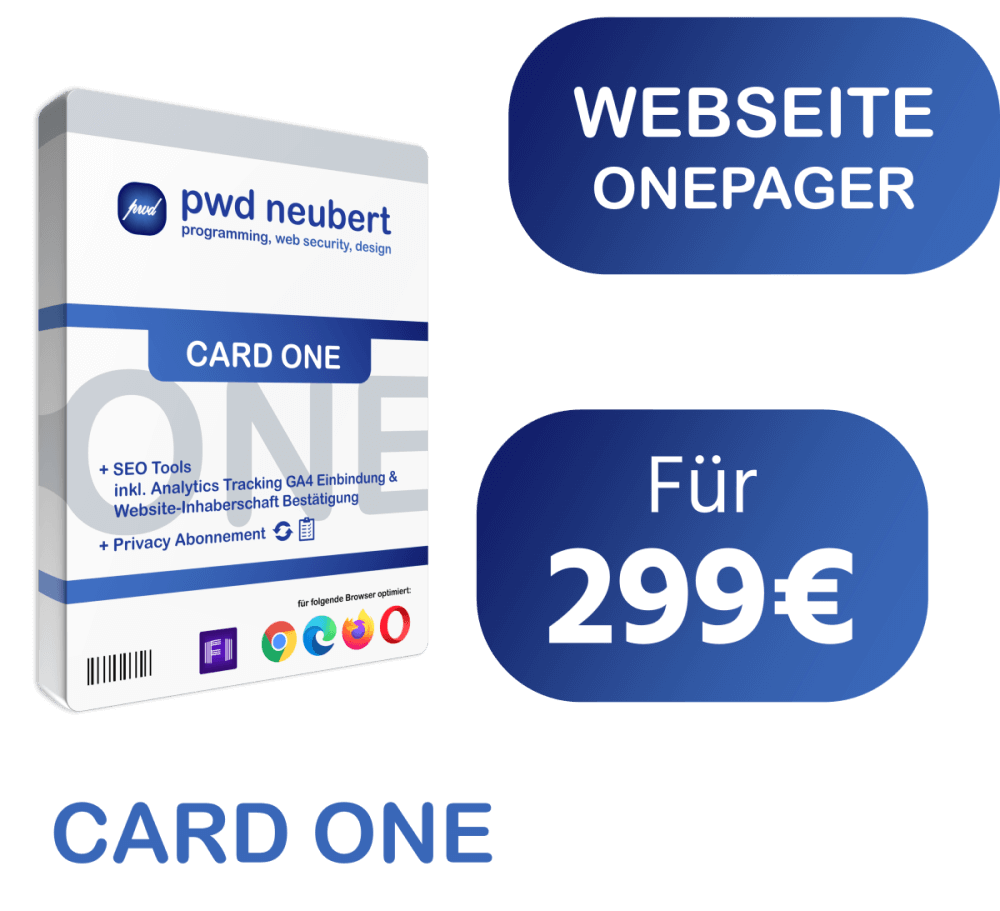 WEBSEITE - ONEPAGER für 299€